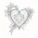 heart of glass mind of stone tattoo design idea