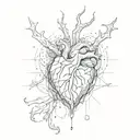 heart of glass mind of stone tattoo design idea
