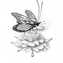 Dos mariposas tattoo design idea