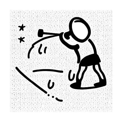 Child looking through telescope tattoo design idea