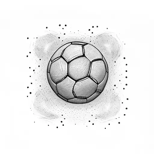 soccer ball with number 10 tattoo design idea