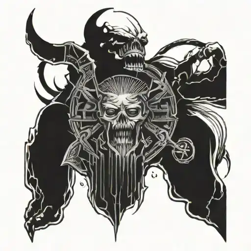 fear no man tattoo design idea