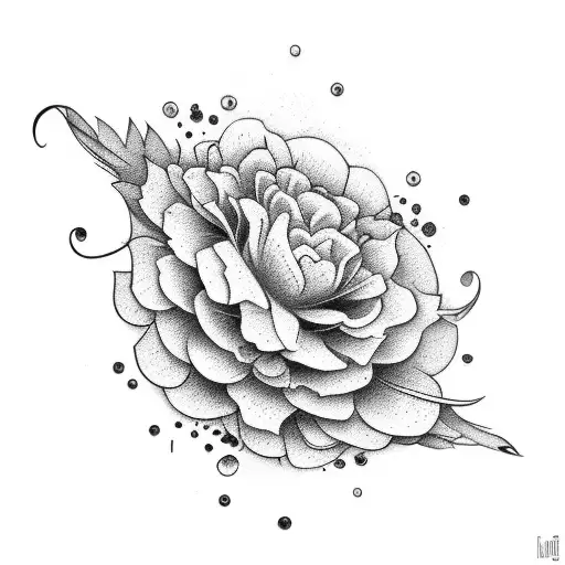 marigold tattoo design idea