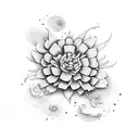 marigold tattoo design idea