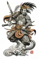 Indian warrior tattoo design idea