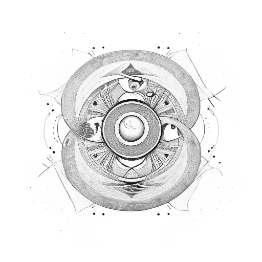 icarus with yin yang tattoo design idea