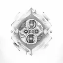 icarus with yin yang tattoo design idea