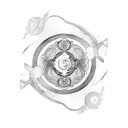 icarus with yin yang tattoo design idea