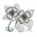 three leaf clover tattoo design idea