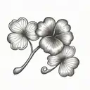 three leaf clover tattoo design idea