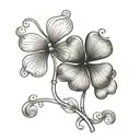three leaf clover tattoo design idea