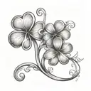 three leaf clover tattoo design idea