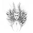 Icarus fall tattoo design idea