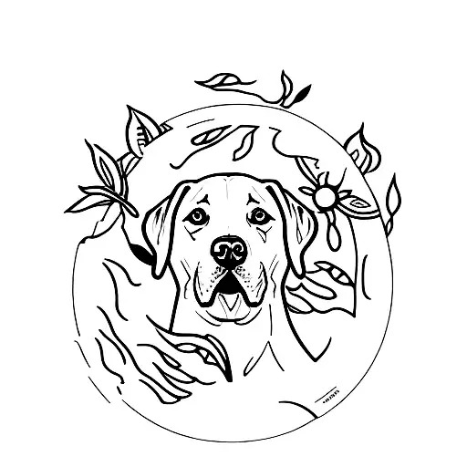 labrador retriever  tattoo design idea