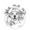 labrador retriever  tattoo design idea