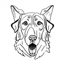 labrador retriever  tattoo design idea