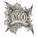 name written tattoo design idea