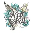 name written tattoo design idea