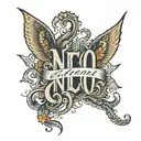 name written tattoo design idea