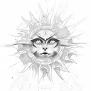 the sun tarot card tattoo design idea