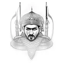 ottoman warrior tattoo design idea