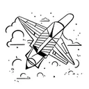 paper airplane tattoo design idea
