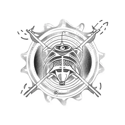 fishing tattoo design idea