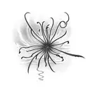 spider lily tattoo design idea