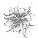 spider lily tattoo design idea