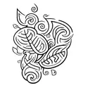 Sword with fig leaves tattoo design idea