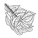 Sword with fig leaves tattoo design idea