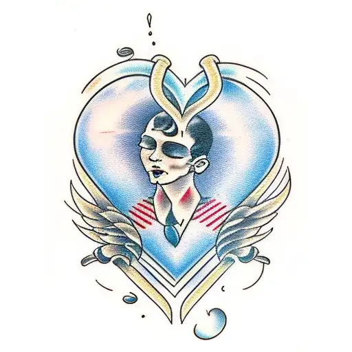 Crying Heart tattoo design idea