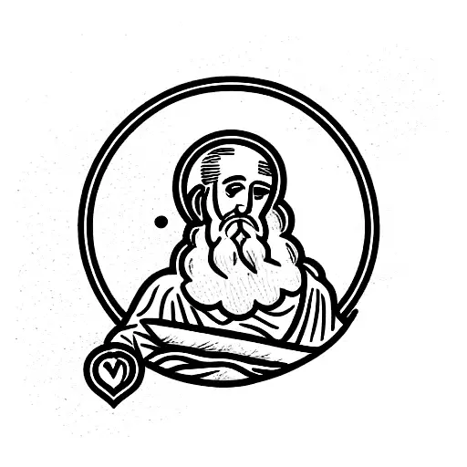 st Christopher  tattoo design idea