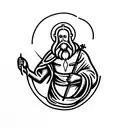 st Christopher  tattoo design idea
