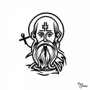 st Christopher  tattoo design idea