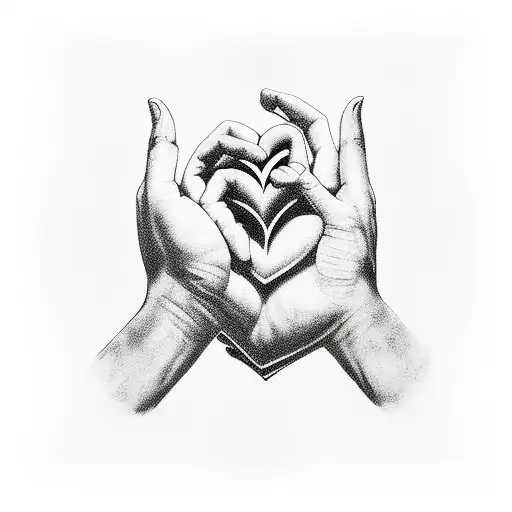 hand of god holding my heart tattoo design idea