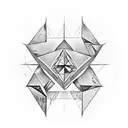 alan watts, pink floyd triangle tattoo design idea