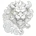 Foo Dog tattoo design idea