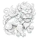 Foo Dog tattoo design idea
