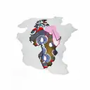 africa continent as a african woman hair tattoo design idea