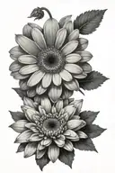 gerbera daisy flower tattoo design idea