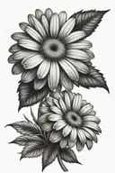 gerbera daisy flower tattoo design idea