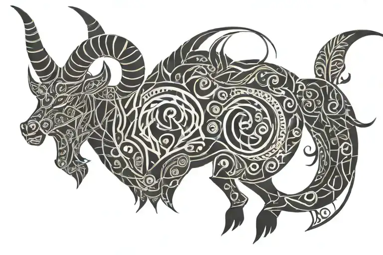 Capricorn symbol tattoo design idea
