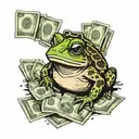 toad and money tattoo design idea