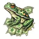 toad and money tattoo design idea