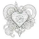 A tattoo of a clockwork heart with the name Nora intertwined in the design, symbolizing the importance of time and love for your daughter tattoo design idea