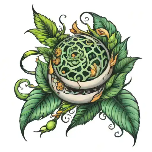 where seeds colon tattoo design idea