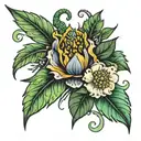 where seeds colon tattoo design idea