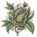 where seeds colon tattoo design idea