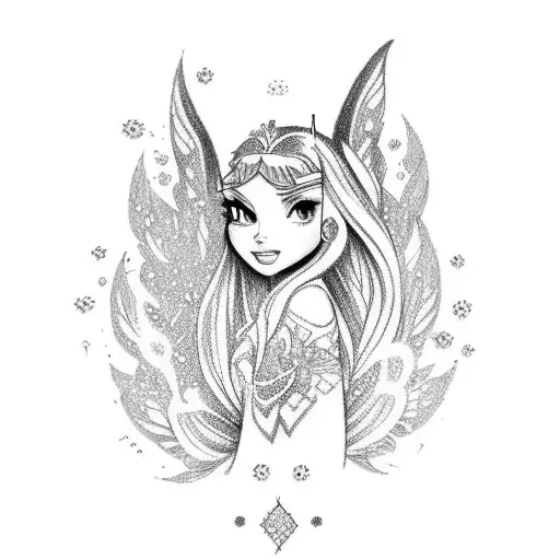 winx club tattoo design idea